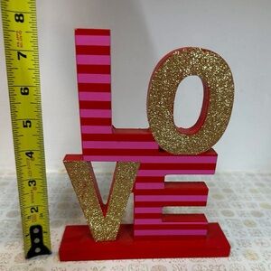 Red and Gold LOVE Decorative Sign